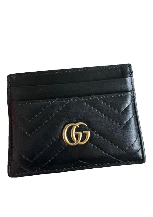 Gucci GG Marmon Card Case, Black, Leather